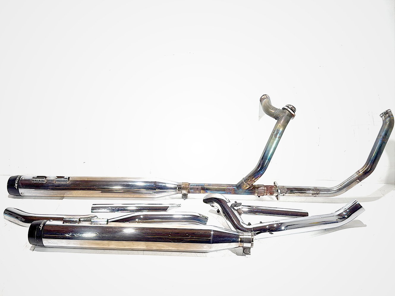 03 Harley Road King Touring FLHRCI Classic Exhaust Header Pipes Muffler RINEHART