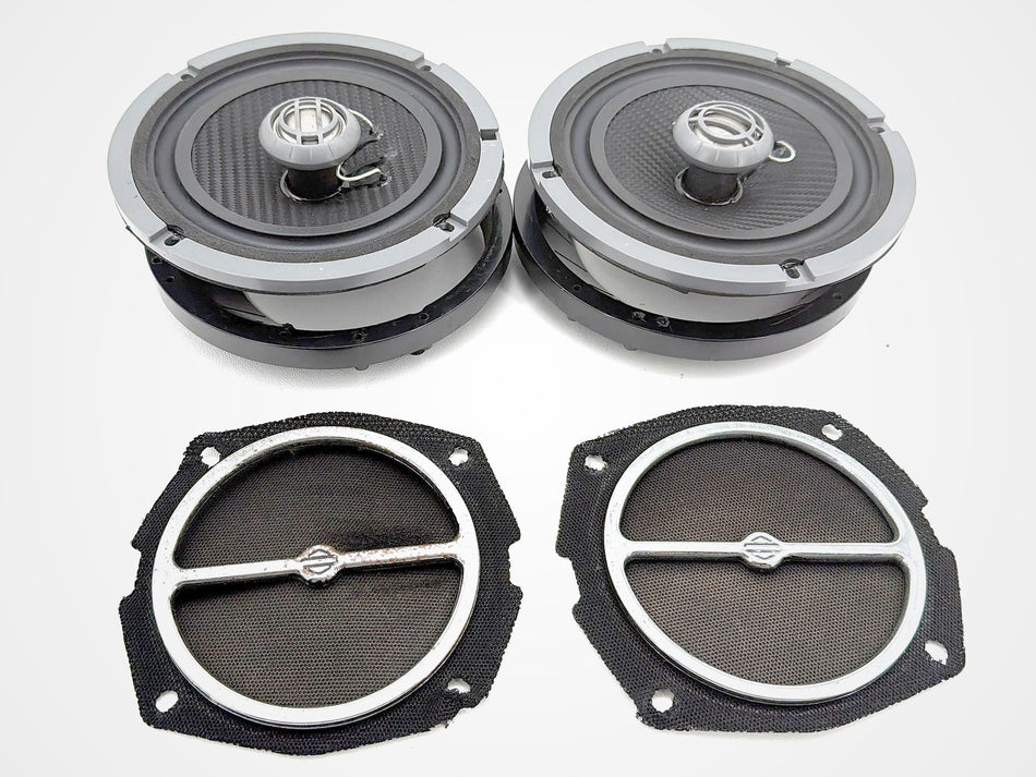 06 Harley Electra Glide Touring Classic Left Right Sound Audio Speakers KENWOOD