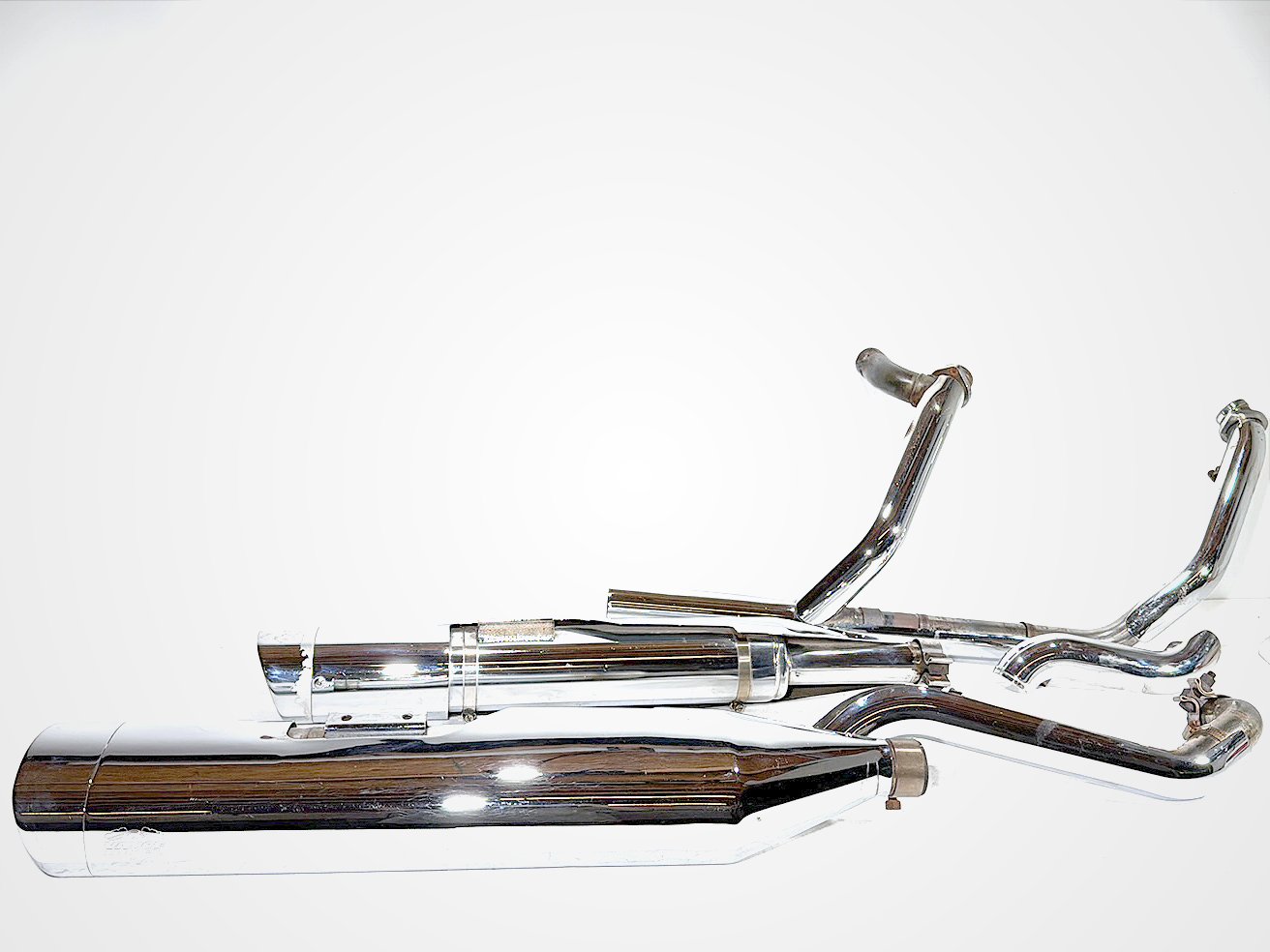 1999 - 2006 Harley-Davidson Touring Electra Glide Ultra Exhaust Header Pipes Muffler Vance & Hines 65621-99B , 65539-95A