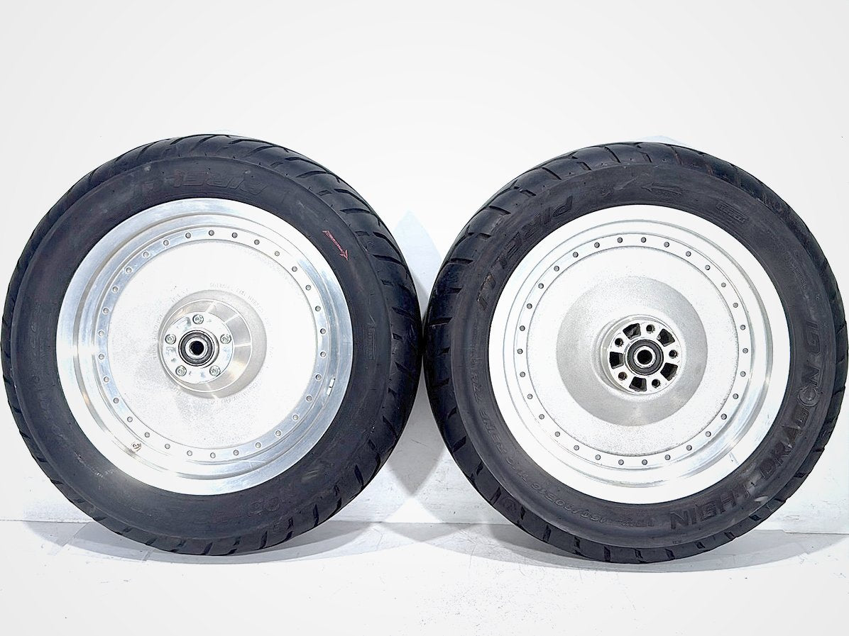 2005 Harley Softail Fat Boy FLSTF OEM Front & Rear Wheel Rim Tire 16"