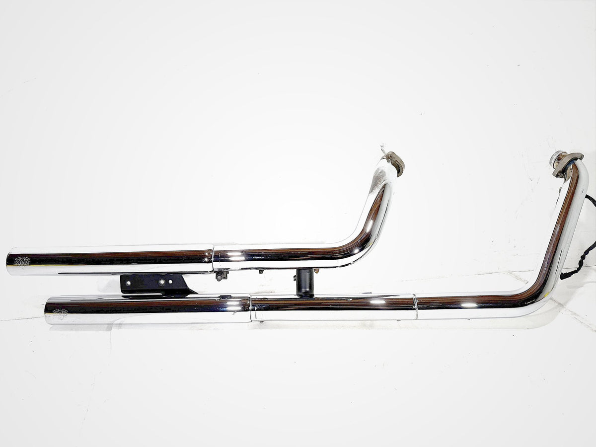 2011 Harley Softail Deluxe FLSTN OEM Exhaust Header Pipes Muffler Vance & Hines