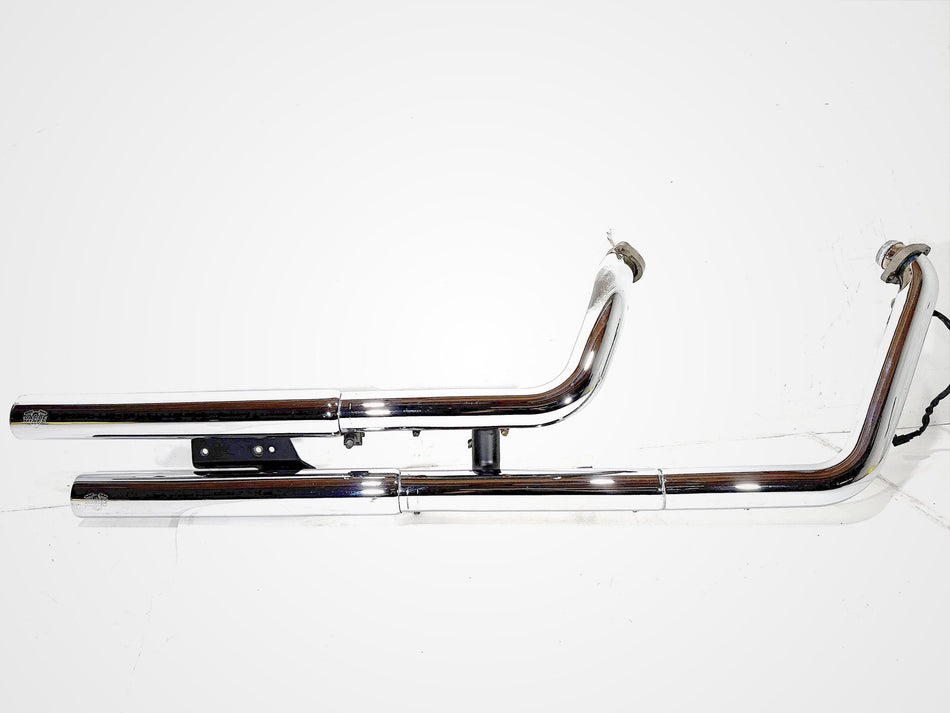 2011 Harley Softail Deluxe FLSTN OEM Exhaust Header Pipes Muffler Vance & Hines
