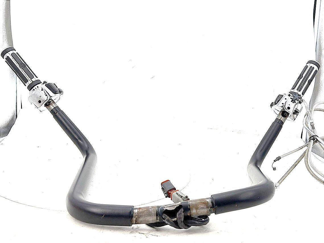 06 Harley Dyna Super Glide OEM Handlebars Left Right Switches Controls ^ BENT ^