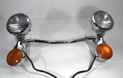 1984 - 1998 Harley-Davidson Touring Road King Police Front Turn Signal Indicators Aux Light Bar  	68712-94A