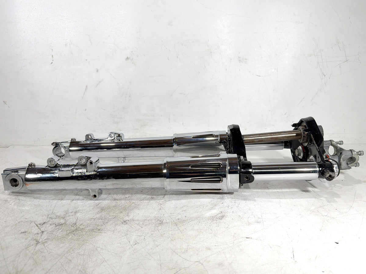 10 Harley Street Glide Touring OEM Front Triple Tree Set LH RH Fork Legs Sliders