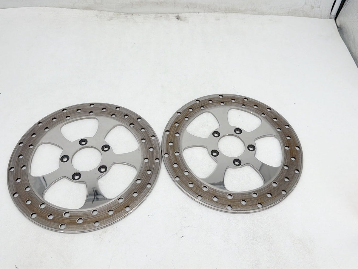 2007 Harley Street Glide Touring FLHX OEM Front Brake Rotors Disc Pair