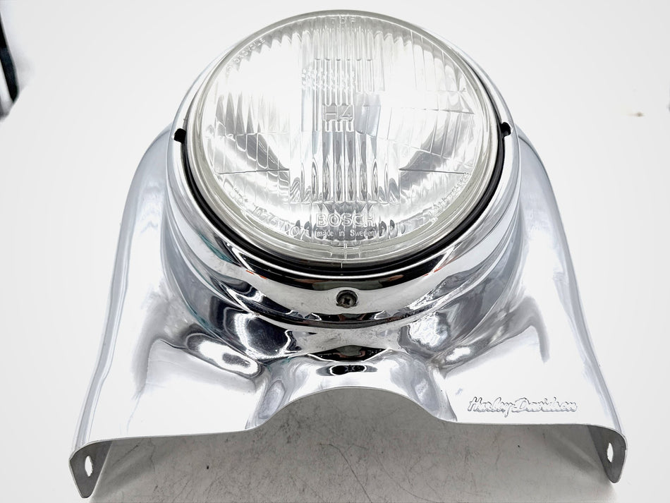 93 Harley Electra Glide Touring Headlight Headlamp Head Light Halogen w/ Nacelle