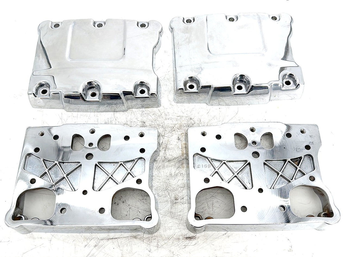 15 Harley Electra Glide Touring Ultra Low OEM Twin Cam Top Rocker Covers Chrome