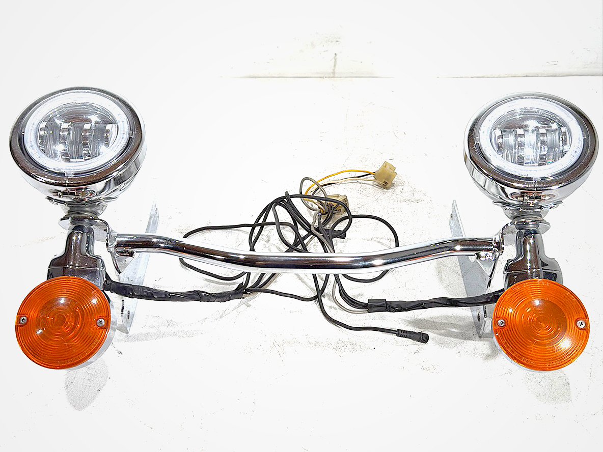 1992 Harley Electra Glide Touring OEM Front Turn Signal Indicators Aux Light Bar