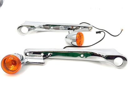 2003 Harley Sportster XL1200C 1200 Custom Anniversary OEM Rear Left Right Fender Struts Bracket & Turn Signal