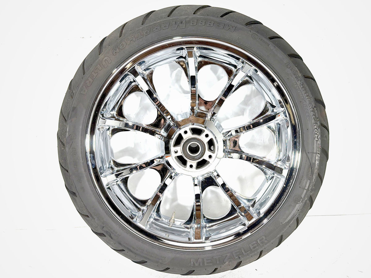 12 Harley Street Glide Touring FLHX OEM Rear Wheel Rim Tire 180/55B18 18" Chrome