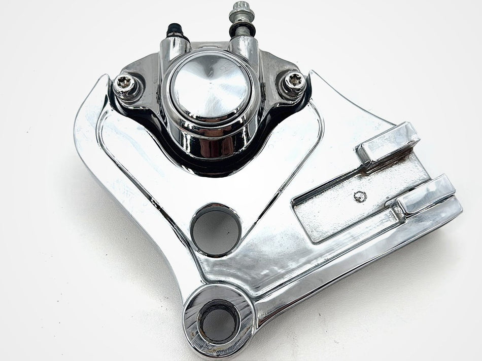 1999 Harley Dyna FXDWG Wide Glide OEM Rear Back Brake Caliper w/ Bracket CHROME