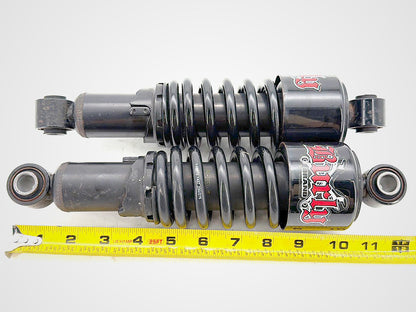 2008 Harley Dyna Fat Bob FXDF Rear Left Right Shock Absorbers BURLY 12"