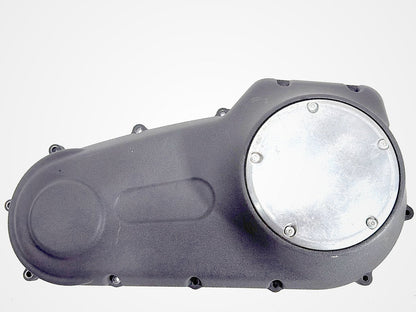 2008 Harley Dyna Fat Bob FXDF OEM Outer Primary Clutch Cover Black Wrinkle