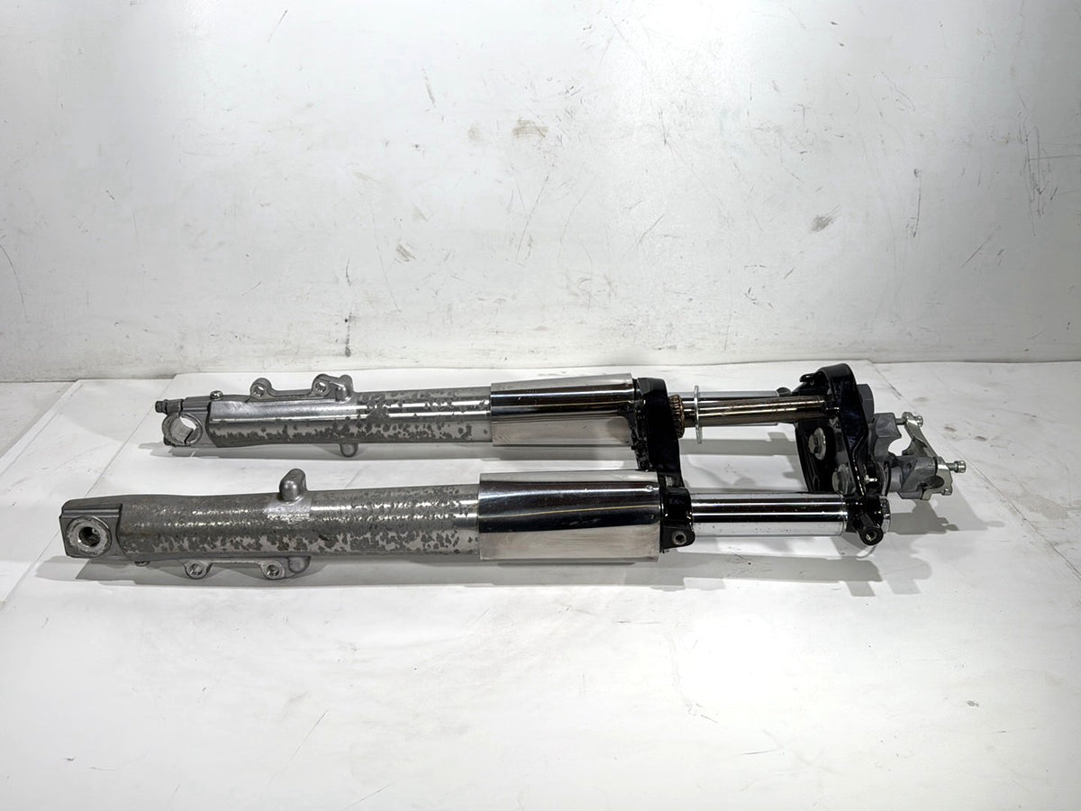 2010 Harley Touring Electra OEM Front Triple Tree Set & LH RH Fork Legs Sliders