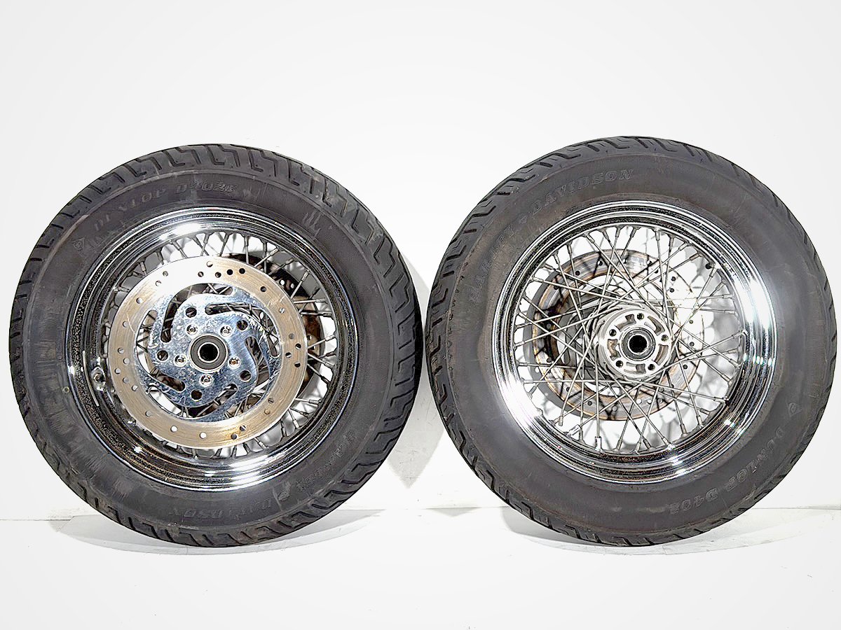 2004 Harley Road King Touring Classic OEM Front Rear Wheel Rim Tire Spoked 16"