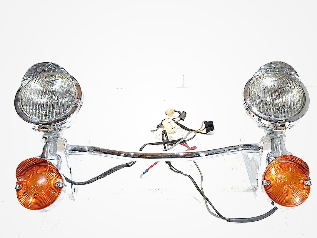 1990 Harley Electra Glide Touring OEM Front Turn Signal Indicators Aux Light Bar
