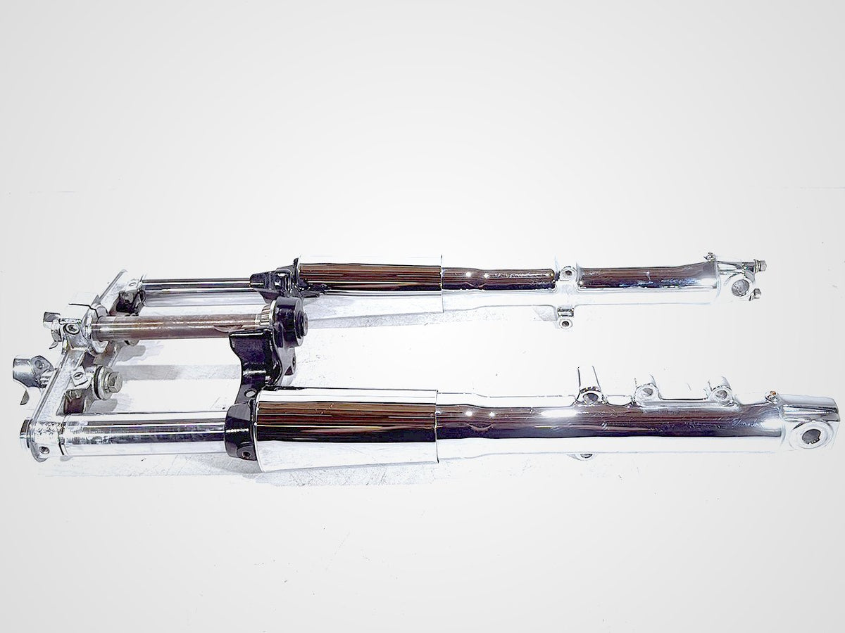 2005 Harley Softail Fat Boy OEM Front Triple Tree Set & LH RH Fork Legs Sliders