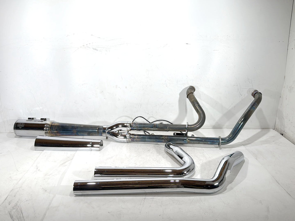 10 Harley Street Glide Touring FLHX Exhaust Header Pipes Muffler Vance & Hines
