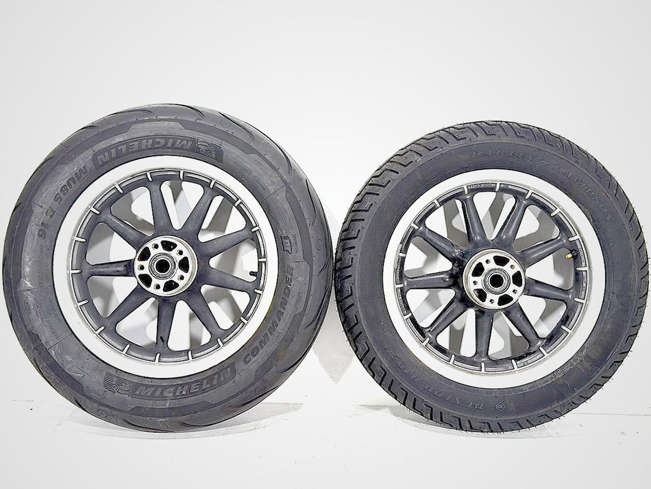 2005 Harley Road King Touring Police OEM Front & Rear Wheel Rim Tire 16"