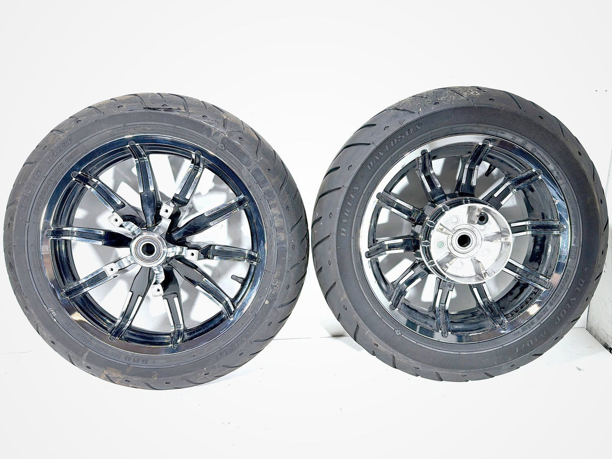 2015 Harley Electra Glide Touring Ultra Front & Rear Wheel Rim Tire ABS 16" 17"