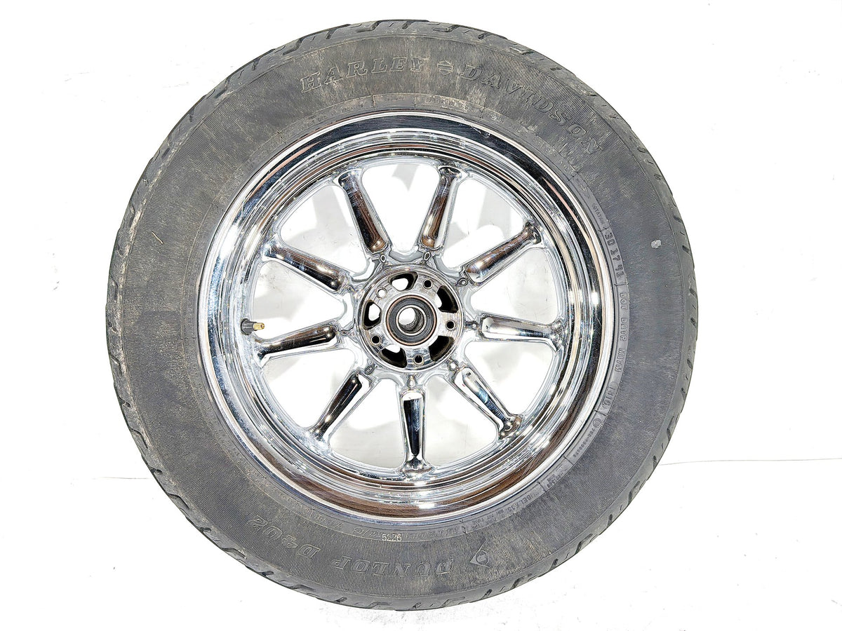 04 Harley Electra Glide Touring Ultra OEM Rear Wheel Rim Tire MT90B16 16" CHROME