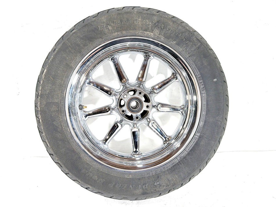 04 Harley Electra Glide Touring Ultra OEM Rear Wheel Rim Tire MT90B16 16" CHROME