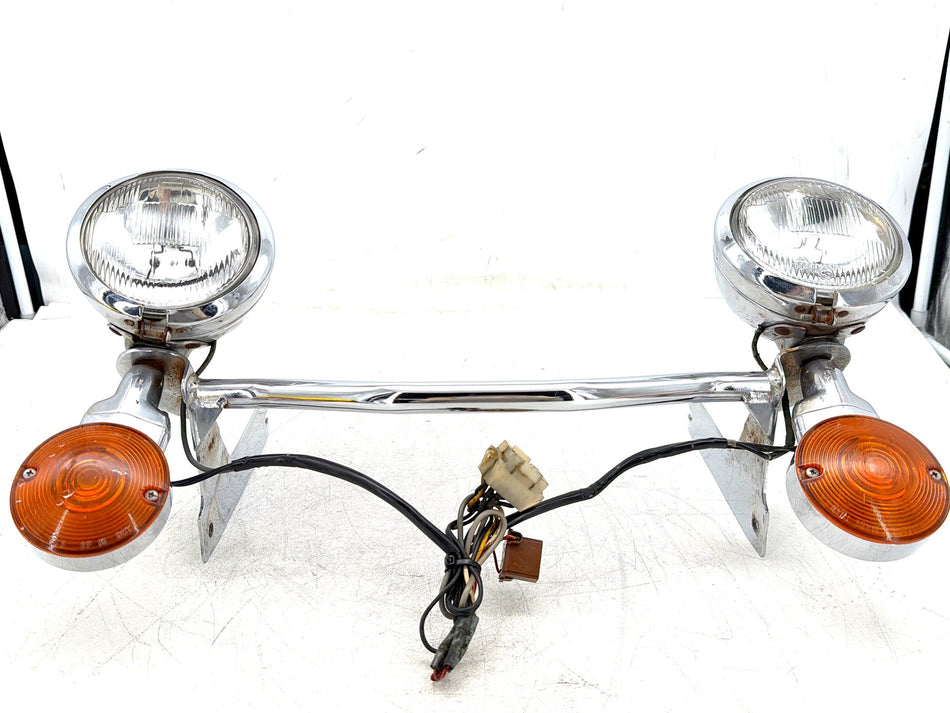 91 Harley Electra Touring Classic OEM Front Turn Signal Indicators Aux Light Bar