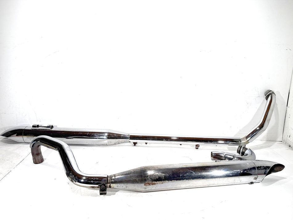 06 Harley Road King Touring Custom Exhaust Header Pipes Vance & Hines Scratched