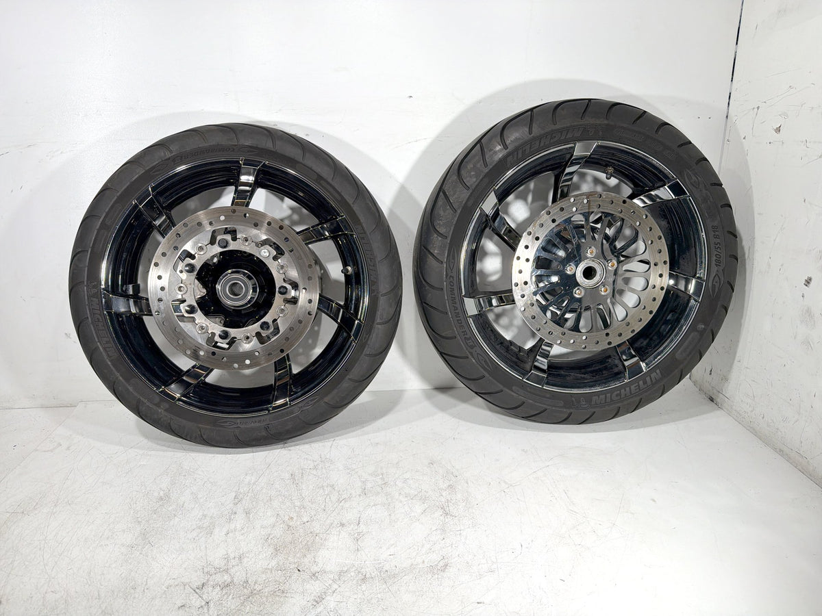2010 Harley Street Glide Touring FLHX OEM Front & Rear Wheel Rim Tire 18" 18"