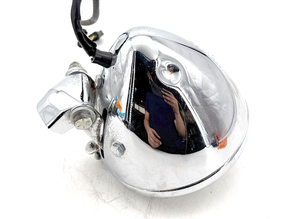 08 Harley Softail Custom FXSTC OEM Headlight Headlamp Head Lamp Light LED DENTED