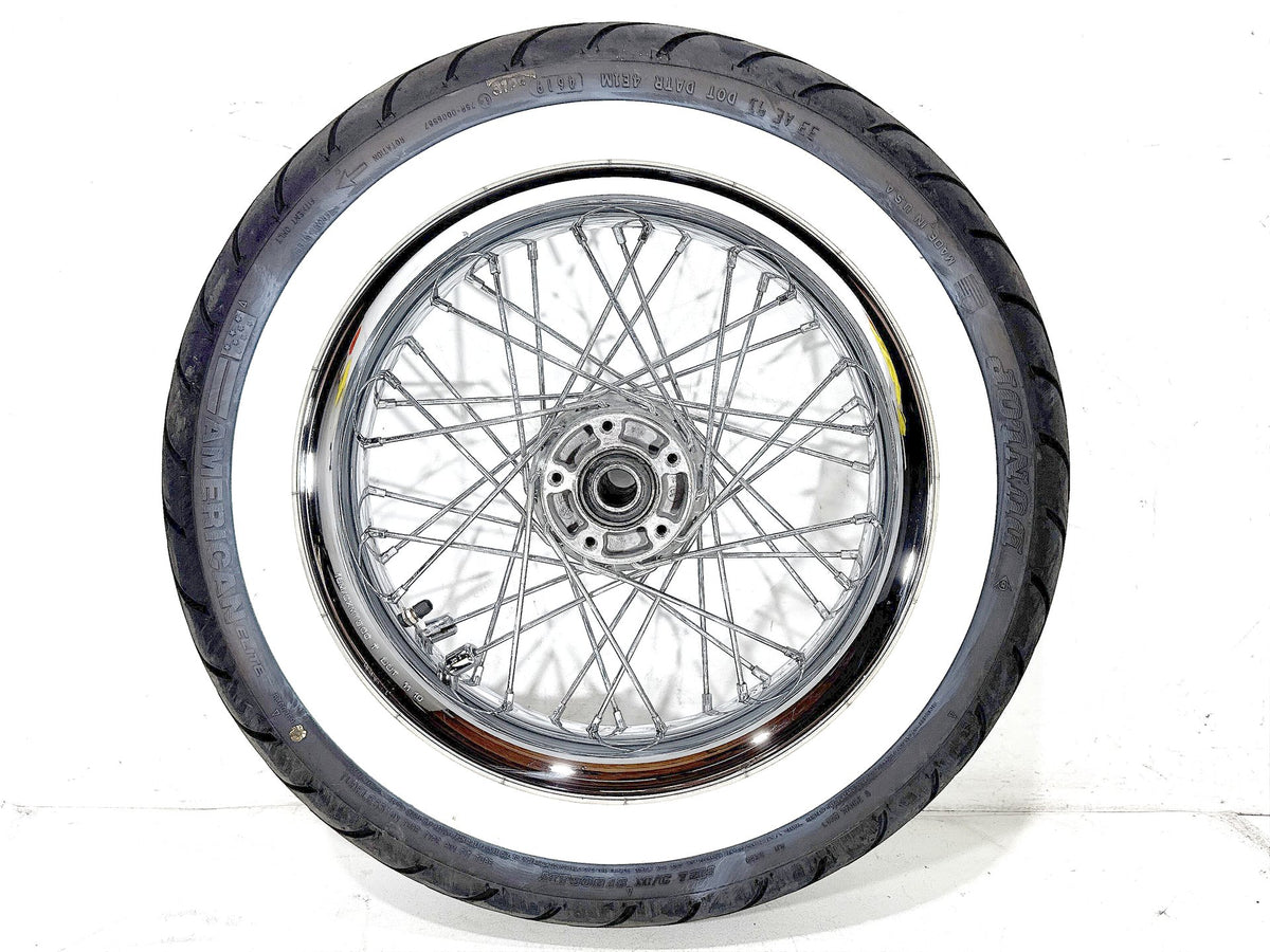 2011 Harley Softail Deluxe FLSTN OEM Front Wheel Rim Tire Spoked MT90B16 16"