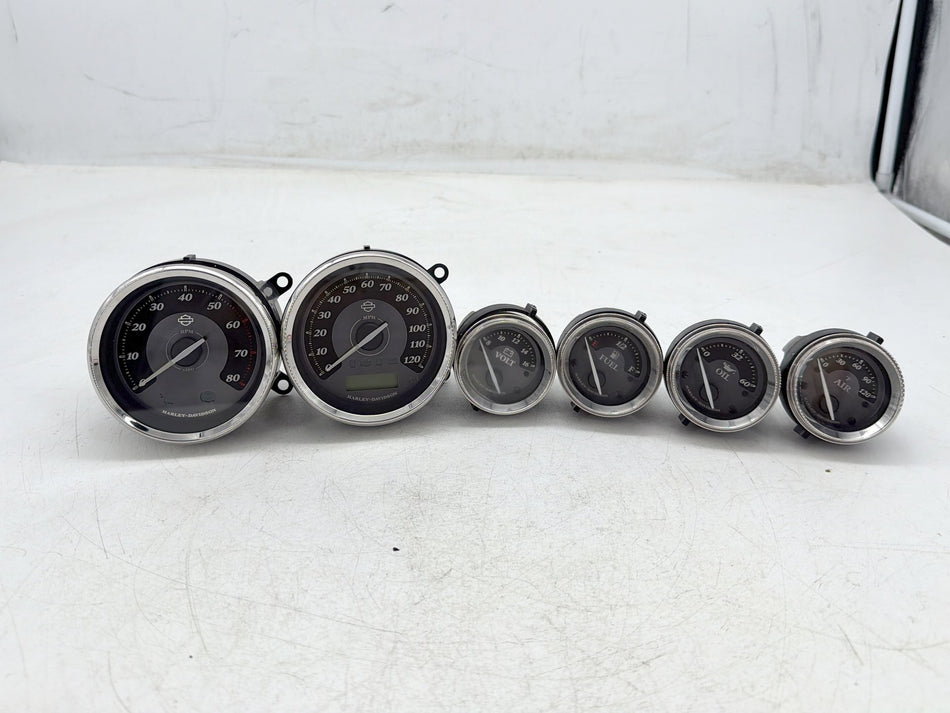 10 Harley Electra Glide Touring OEM Air Oil Volt Fuel Tacho Speedo Gauges 62K