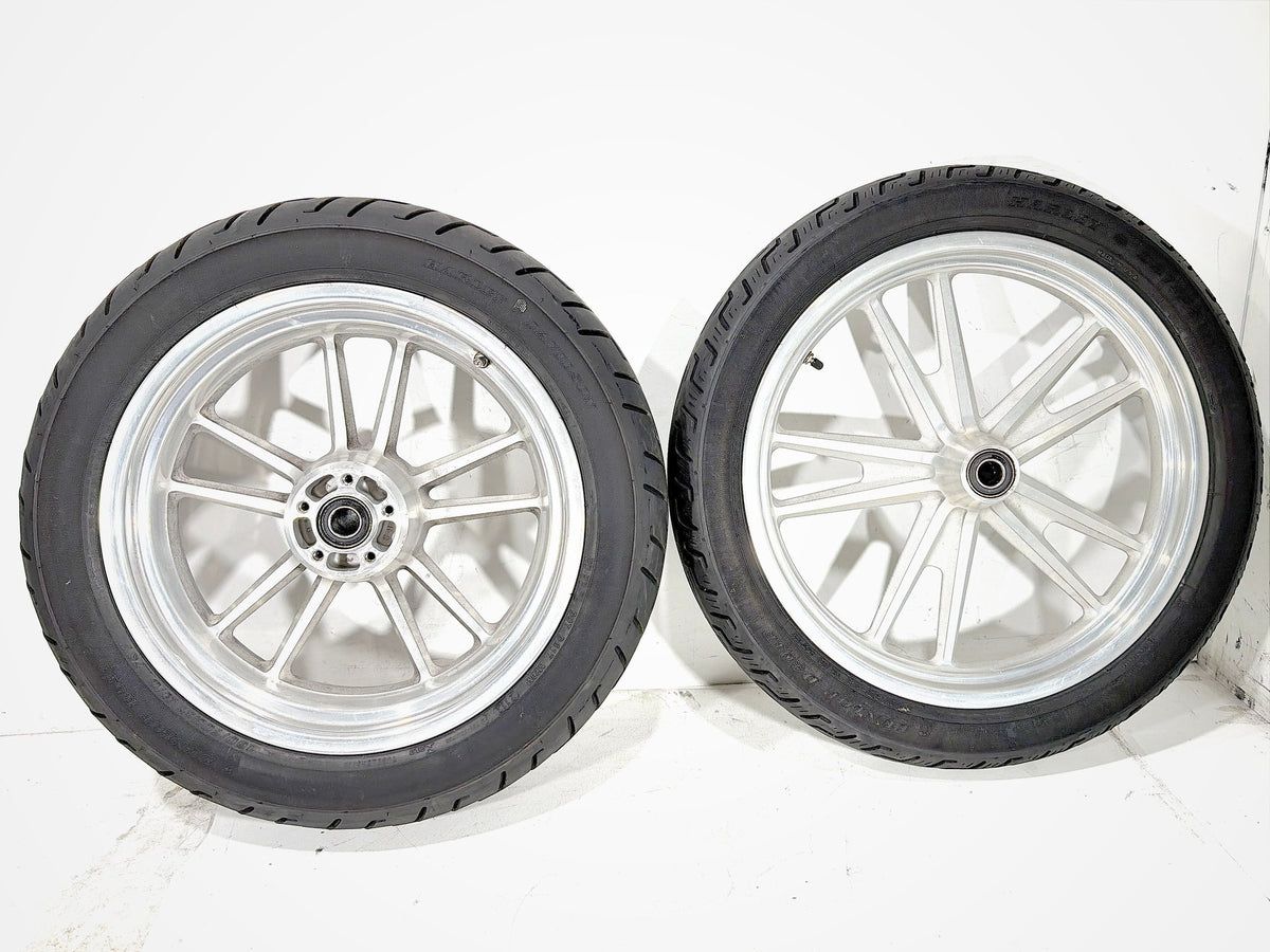 2007 Harley Dyna Super Glide FXD OEM Front & Rear Wheel Rim Tire 17" 19"