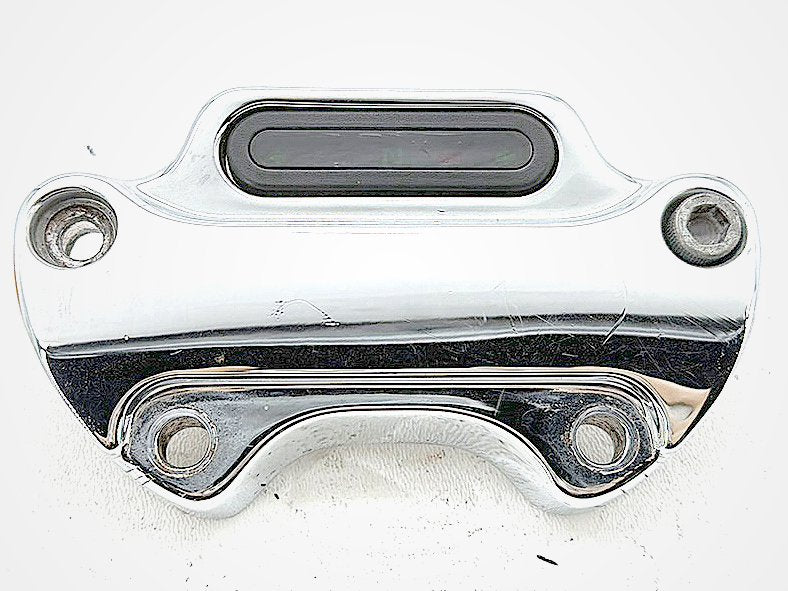 2000 Harley Sportster 883 Custom XL883C OEM Front Handlebar Riser Top Clamp Chrome
