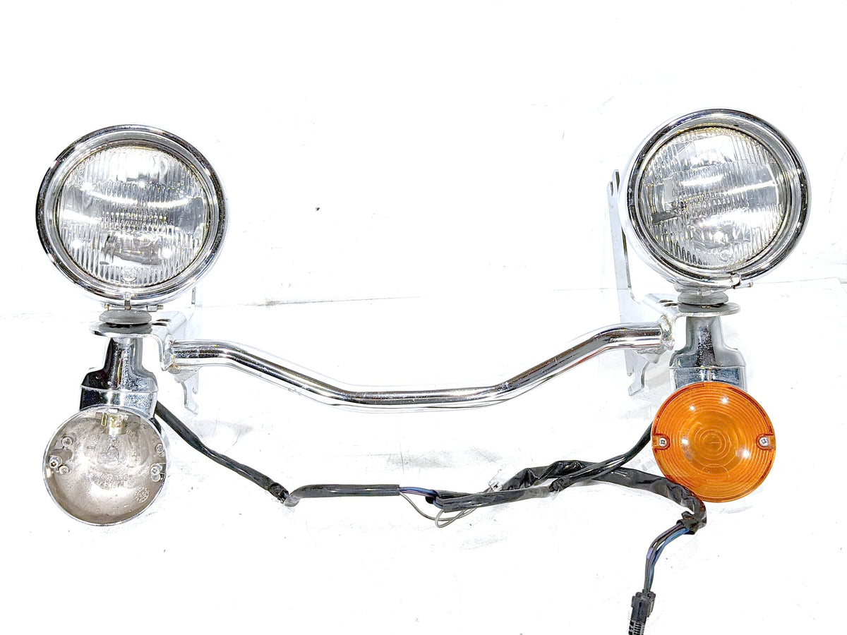 97 Harley Road King Touring FLHR OEM Front Turn Signal Indicators Aux Light Bar