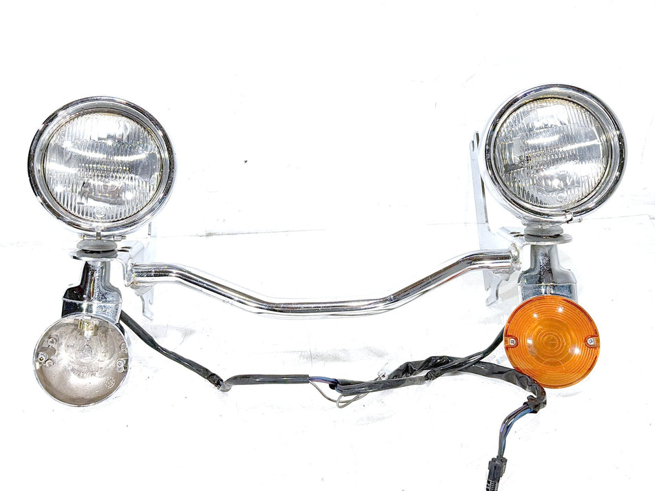 97 Harley Road King Touring FLHR OEM Front Turn Signal Indicators Aux Light Bar