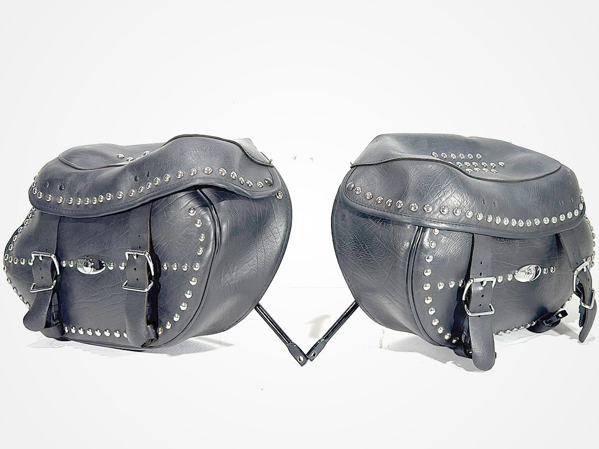 2004 Harley Softail FLSTC Heritage Classic OEM Rear Left Right Saddlebags Luggage Leather
