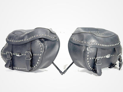 2004 Harley Softail FLSTC Heritage Classic OEM Rear Left Right Saddlebags Luggage Leather