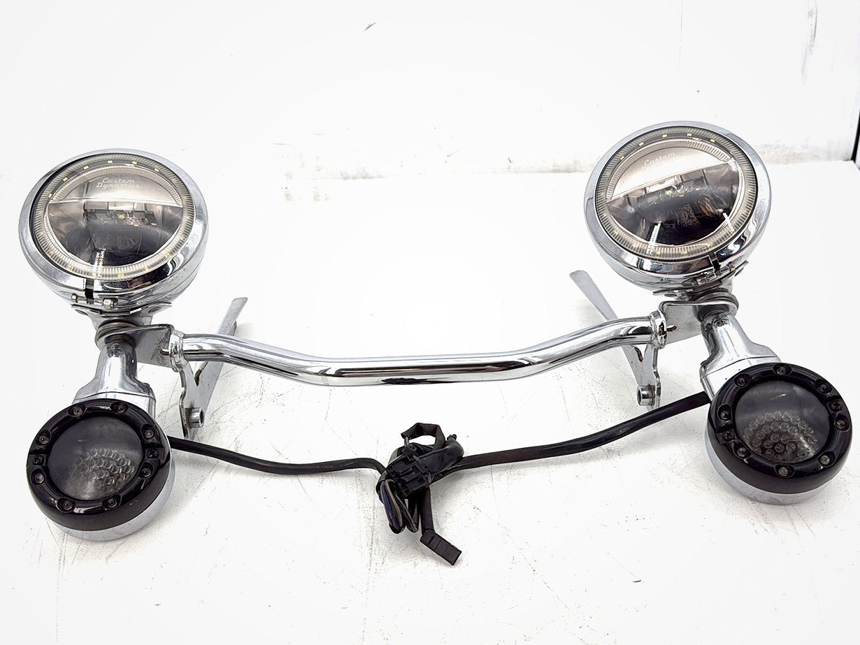 2006 Harley Softail FLSTCI Heritage Classic OEM Front Turn Signal Indicators Aux Light Bar