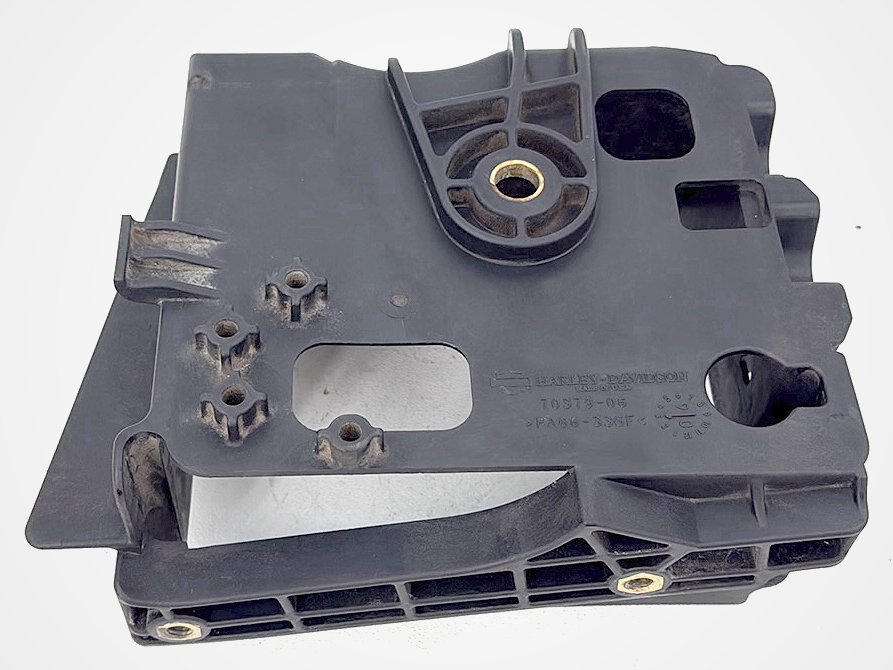 06 Harley Dyna Super Glide Custom FXDCI OEM Battery Tray Bracket Holder Carrier