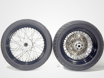 2009 Harley Dyna Street Bob FXDB OEM Front Rear Wheel Rim Tire Spoked 17" 19"