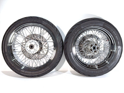 2007 - 2017 Harley-Davidson Dyna Super Glide Custom Front Rear Wheel Rim Tire Spoked 43105-06 , 40979-06
