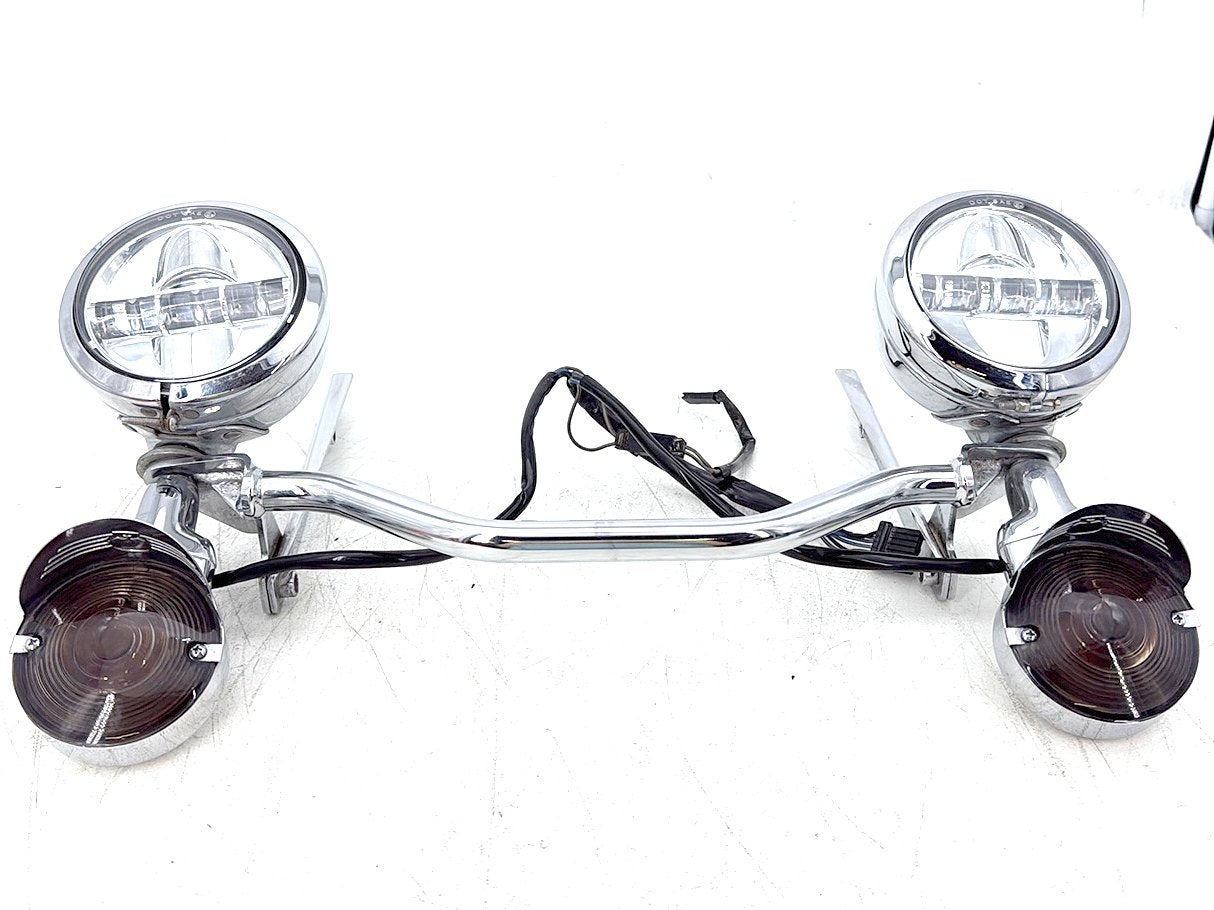 2000 Harley Softail FLSTC Heritage Classic OEM Front Turn Signal Indicators Aux Light Bar