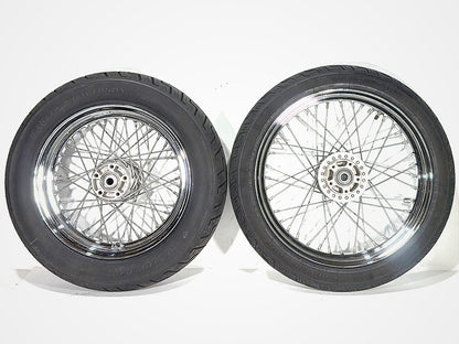 2001 Harley Sportster 883 Hugger XLH883 OEM Front Rear Wheel Rim Tire Spoked