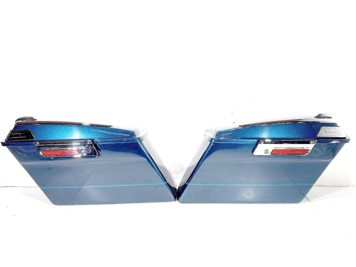 02 Harley Electra Glide Touring Classic OEM Left Right Saddlebags Luggage NOKey