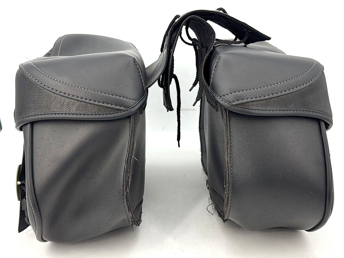 2004 - 2013 Harley-Davidson Sportster 883 Custom Rear Left Right Saddlebags Luggage Leather KEMI-MOTO