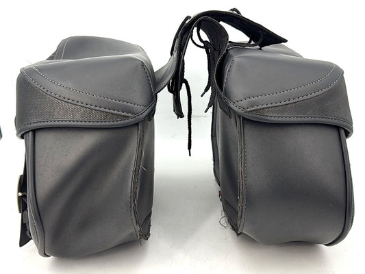 2004 - 2013 Harley-Davidson Sportster 883 Custom Rear Left Right Saddlebags Luggage Leather KEMI-MOTO