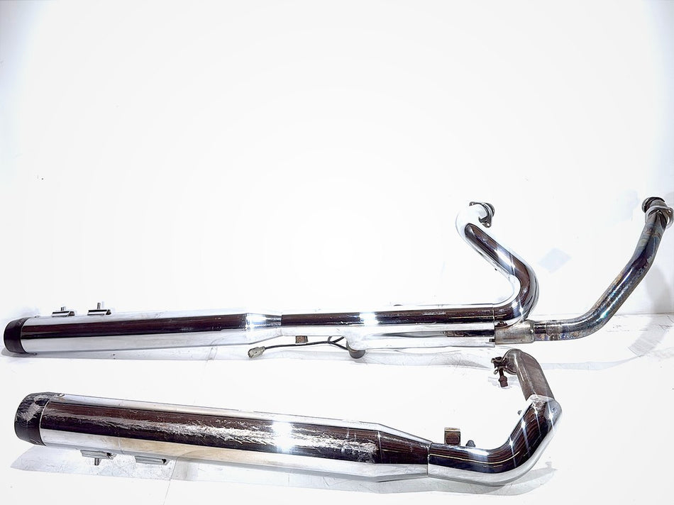 2012 Harley Street Glide Touring FLHX OEM Exhaust Header Pipes Muffler SCRATCHED