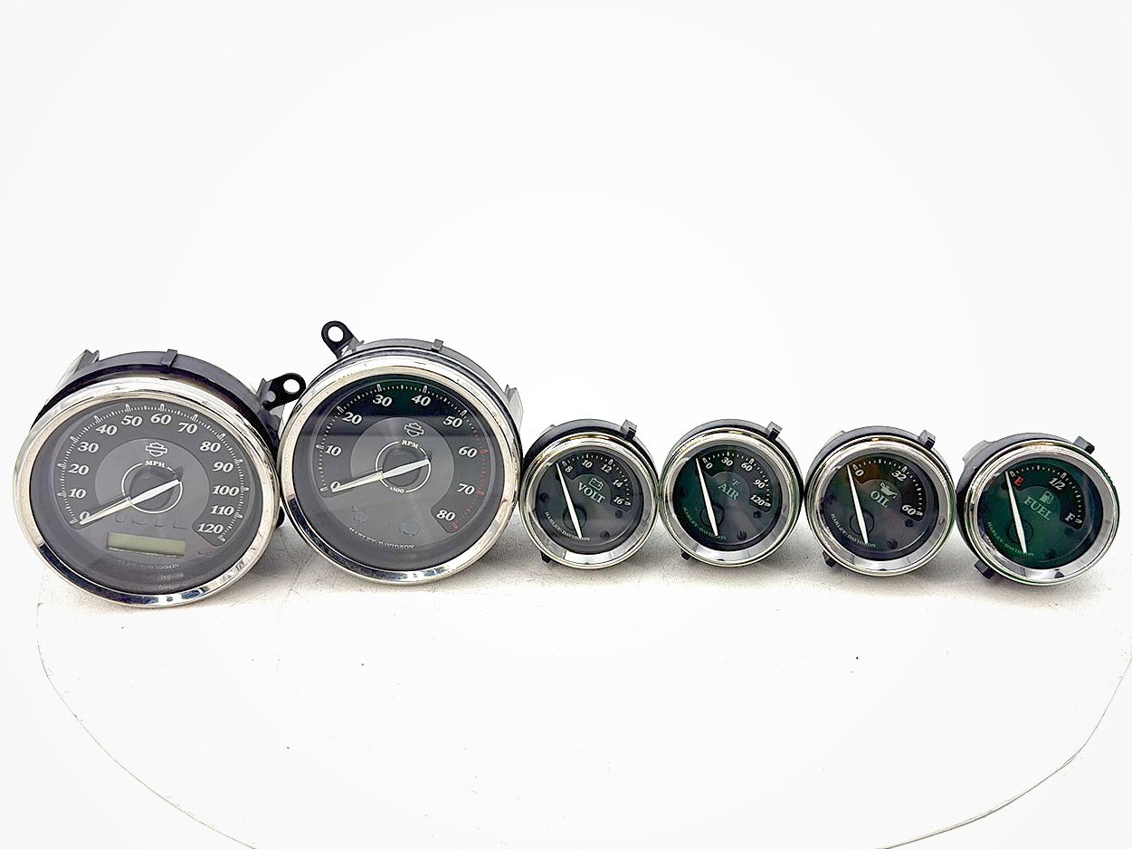 2007 - 2016 Harley-Davidson Touring Electra Glide Ultra Air Oil Volt Fuel Tacho Speedo Gauges Platinum face